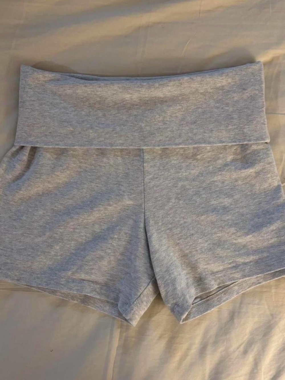 Brandy Melville Light Gray Foldover Shorts